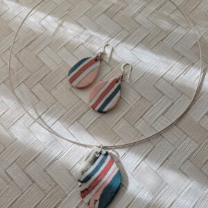 Set de collar y pendiente Nerikomi
