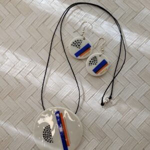 Conjunto collar y pendientes geometria Joyeria Session Two